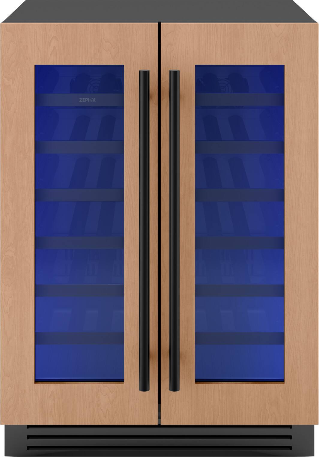 Alt View 25. Zephyr - Presrv 24 in. 42-Bottle Convertible 5.2 cu ft. Dual Zone Wine Cooler - Panel Ready + Glass.