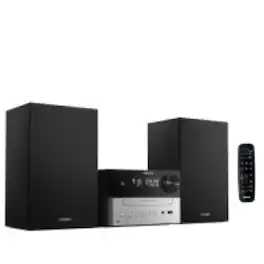 Philips - Bluetooth Stereo System With CD Player, MP3, USB, Audio In, FM Radio, Bass Reflex, 18W, Remote (TAM320) - Black