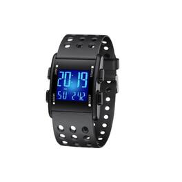 Home Collection - Men LED Digital Sports Watch Waterproof Military Tactical Wristwatch with 7-Color Backlight - Black