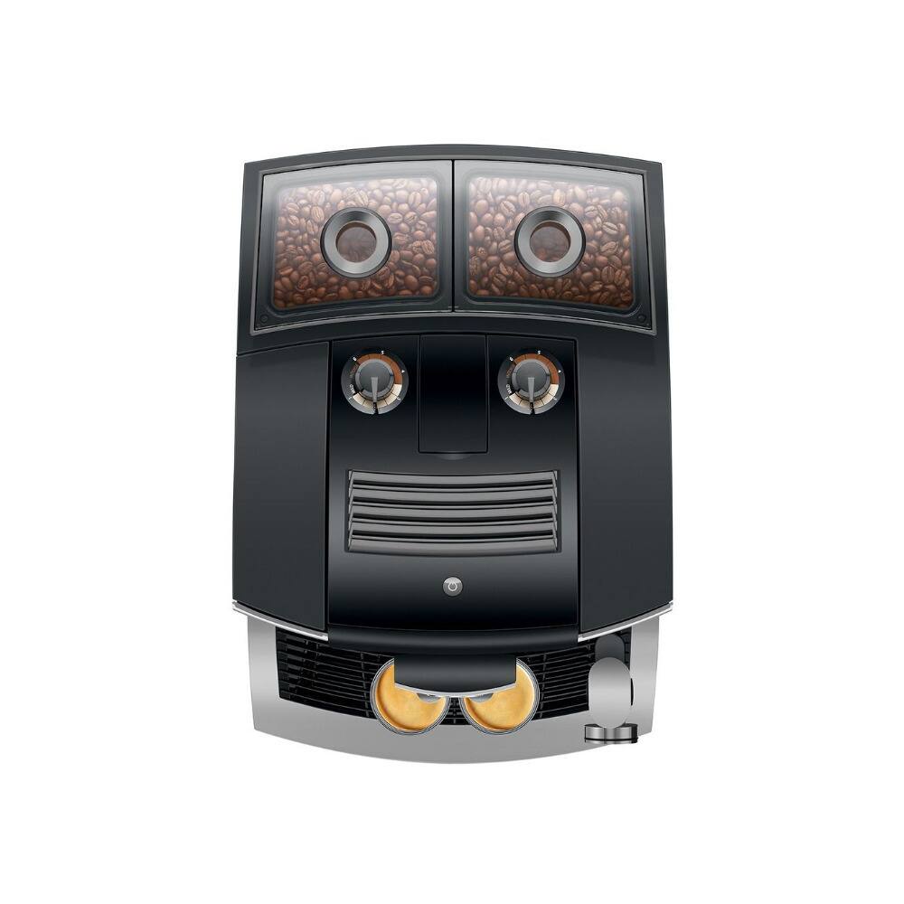 Left. JURA - J10 twin Automatic Coffee and Espresso Machine - Diamond Onyx.
