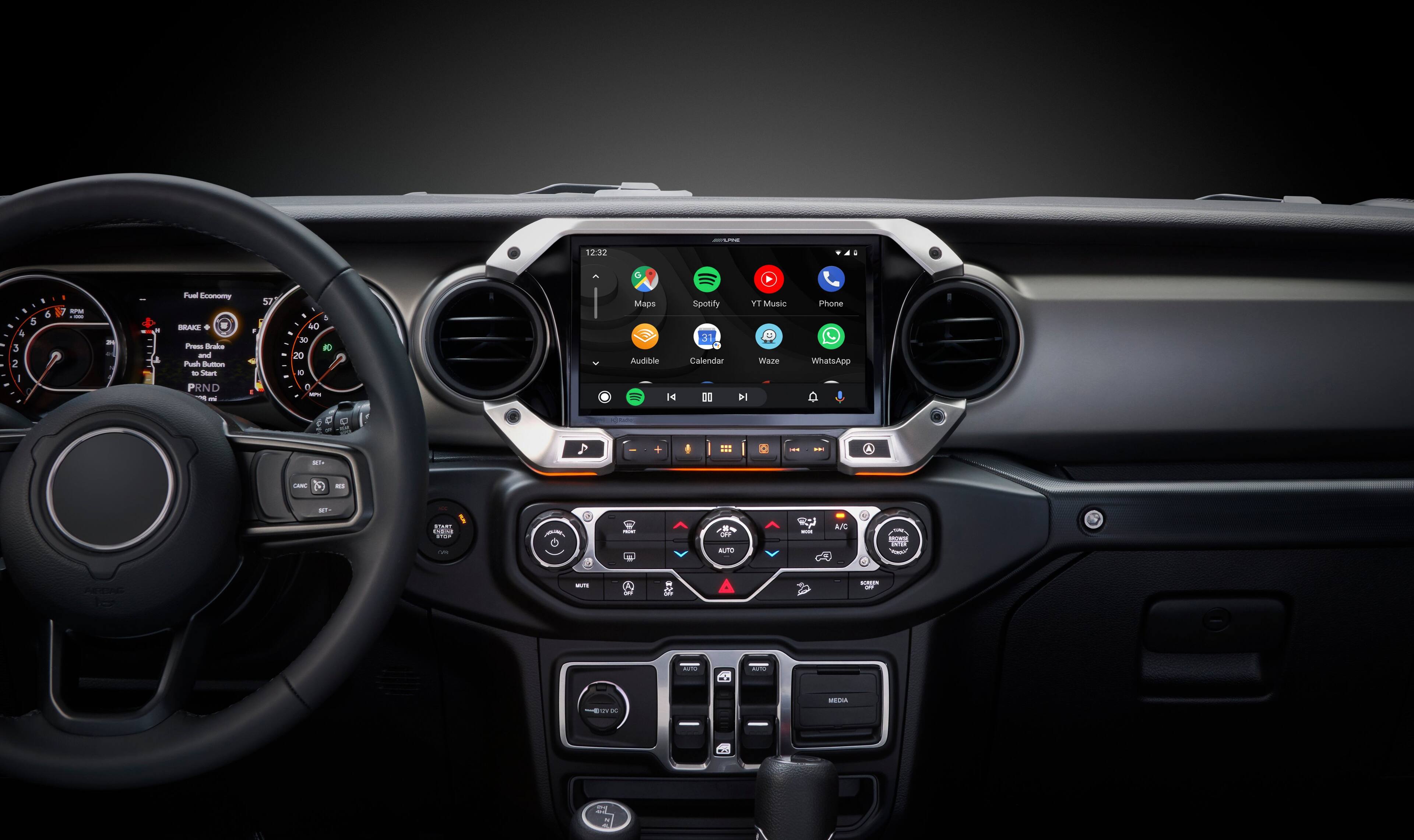 Alt View 12. Alpine - 9" Android Auto and Apple CarPlay Bluetooth Digital Media Receiver - Black.