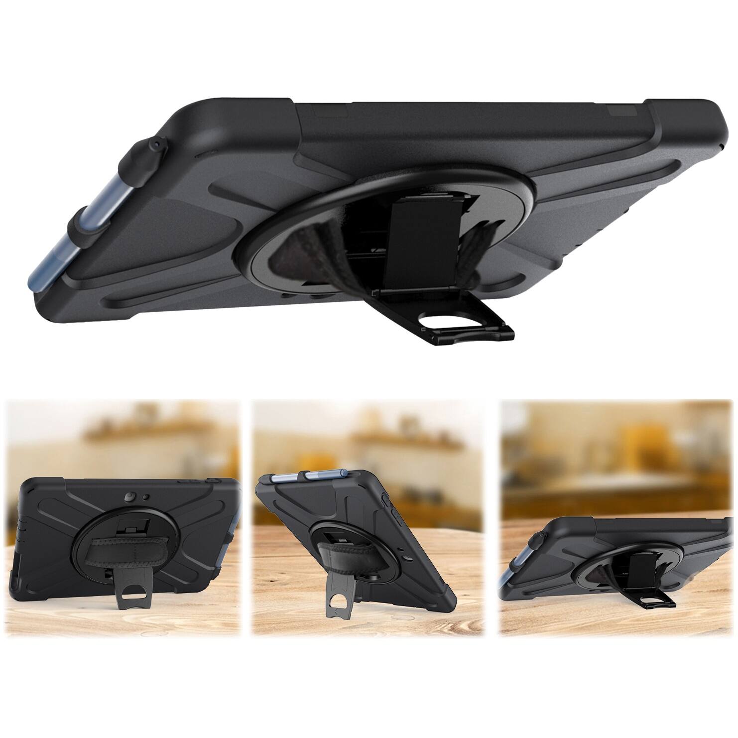 Alt View 12. SaharaCase - PROTECTION Hand Strap Series Case for Microsoft Surface Go 4 and Surface Go 3 - Black.