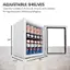 Alt View 11. Whynter - 90-Can Beverage Refrigerator - White Cabinet/Stainless Steel Trim.