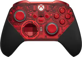 Microsoft - XBOX Elite Series 2 Core Wireless Controller for XBOX Series X, XBOX Series S, XBOX One, PCs, and Cloud-Enabled Devices - Transparent Red