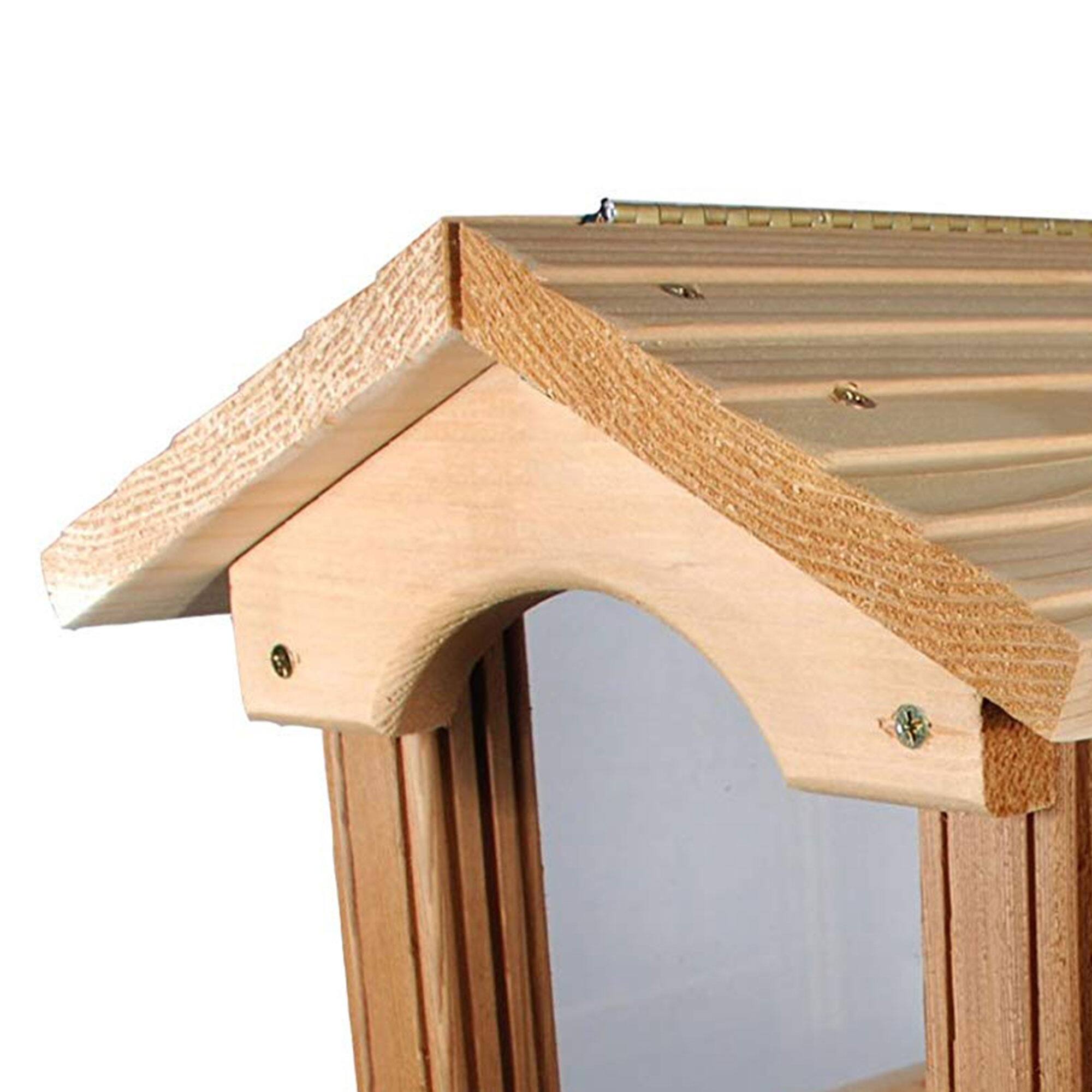 Alt View 1. Woodlink - Woodlink PRO4 Premier Large Capacity Ranch Style Red Cedar Wood Bird Feeder - Brown.