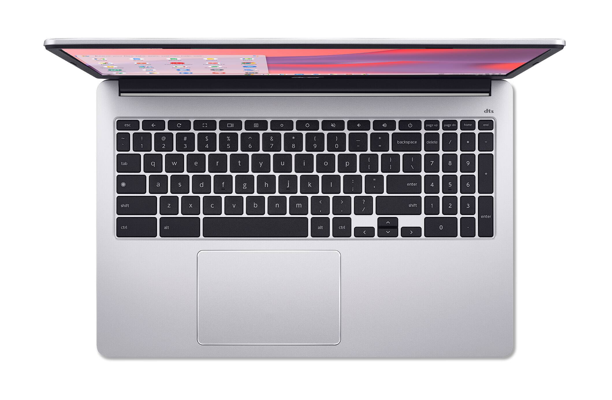 The text on the image reads:

"Dis ec C 10 O page - page home end - 1 G 2 # 3 $ 4 % 5 A 6 & 7 . 8 I 9 - 0 I . - backspace delete / . - tab q W e t y u i o p I I I I I / 7 8 9 4 a 5 d f g h i k I - - . 1 enter 4 5 6 shift ctrl Z alt x V b n m 4 alt > etri ? /  4 shift > I 0 2 3 enter"

This text seems to be a description of the keyboard layout, with various keys labeled. However, it is not clear what the purpose of this text is or how it relates to the image of the laptop.