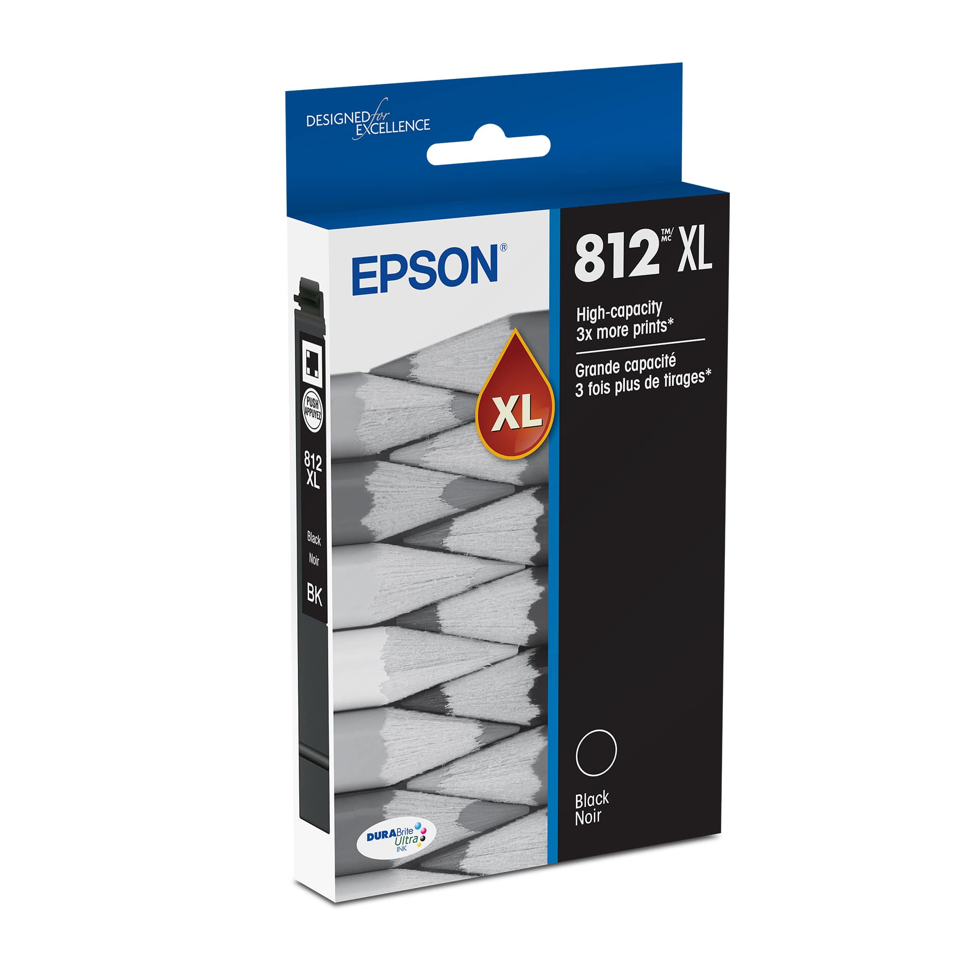 Epson - T812 XL High Yield Ink Cartridge - Black - Front_Zoom