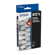 Designed Excellence TM MC EPSON 812 XL High-capacity 3x more prints* Grande capacit 3 fois plus de tirages* PO 812 XL Back Nr B DURActe UIEA M Black Noir
