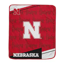 Pegasus - Nebraska Huskers 50" x 60" Diagonal Ghost Ultra Soft Blanket - Multicolor