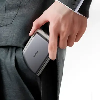 TORRAS - Slim MiniMag Wireless Power Bank 5000mAh - Titanium Gray