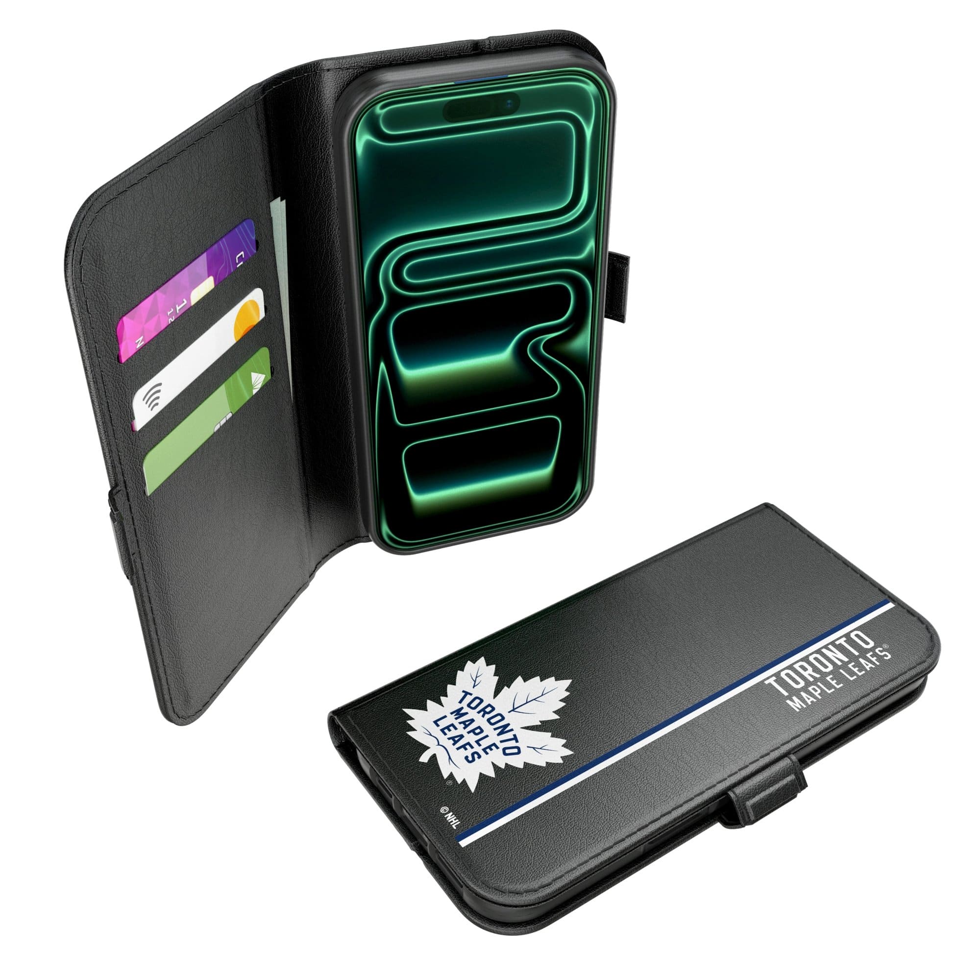 Keyscaper - NHL - Toronto Maple Leafs iPhone Folio 2.0 Case - 17 Pro - Black price history on PriceWatchPro