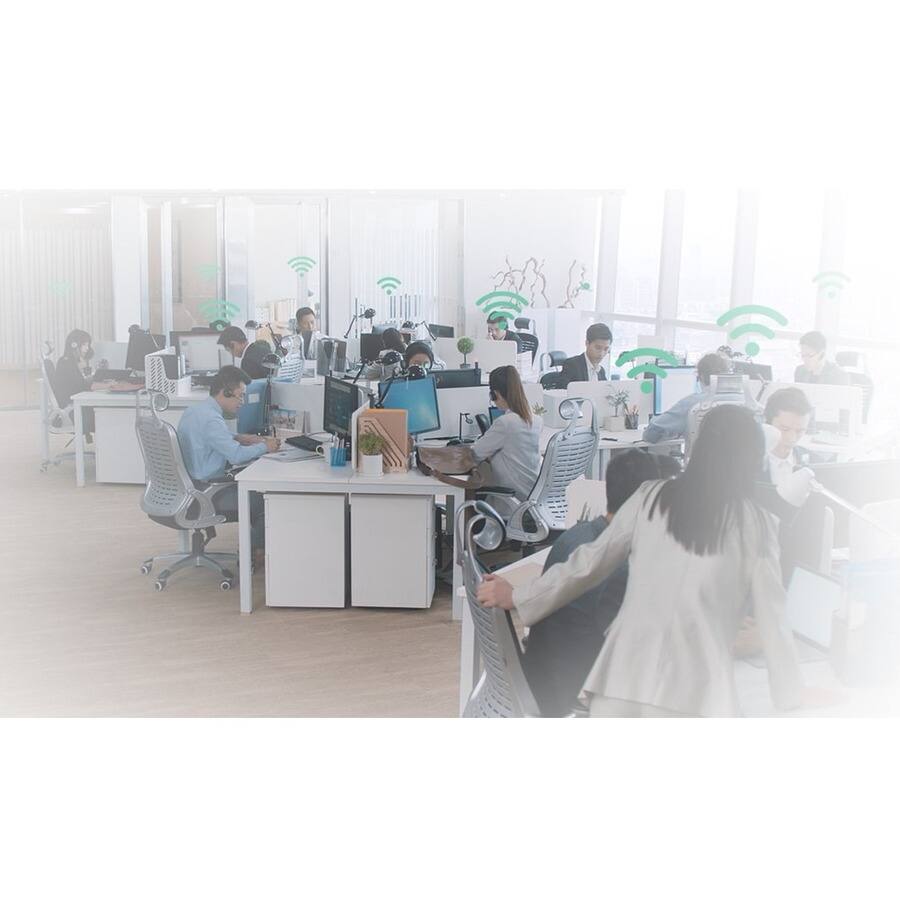 Alt View 6. Yealink - Yealink WH63 Headset - Mono - Micro USB 2.0 - Wired/Wireless - DECT - 393.7 ft - 32 Ohm - 20 Hz to 14 kHz - Earbud - Black.