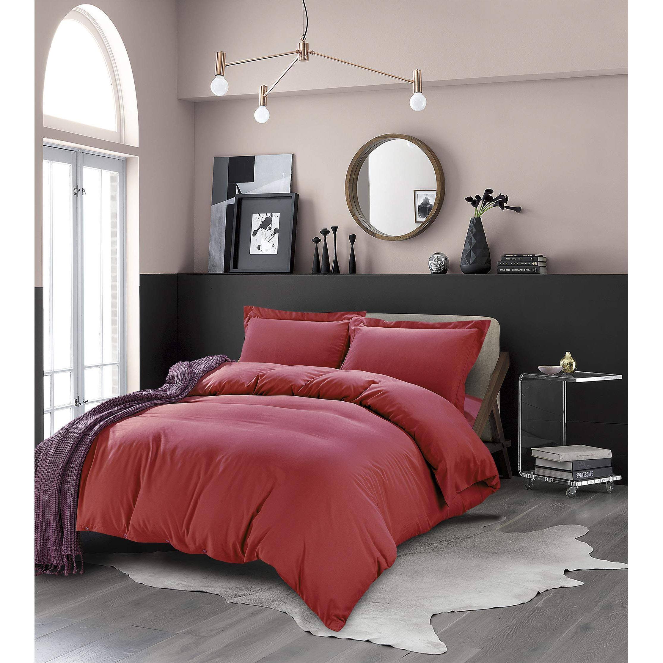 Burgundy-FULL/QUEEN DUVET SET