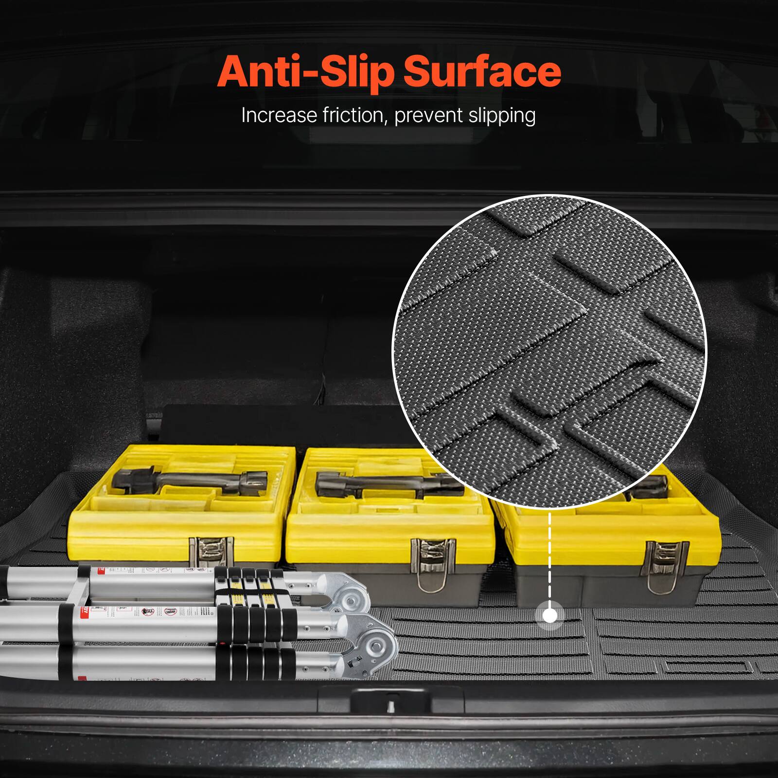 Anti-Slip Surface  
Increase friction, prevent slipping