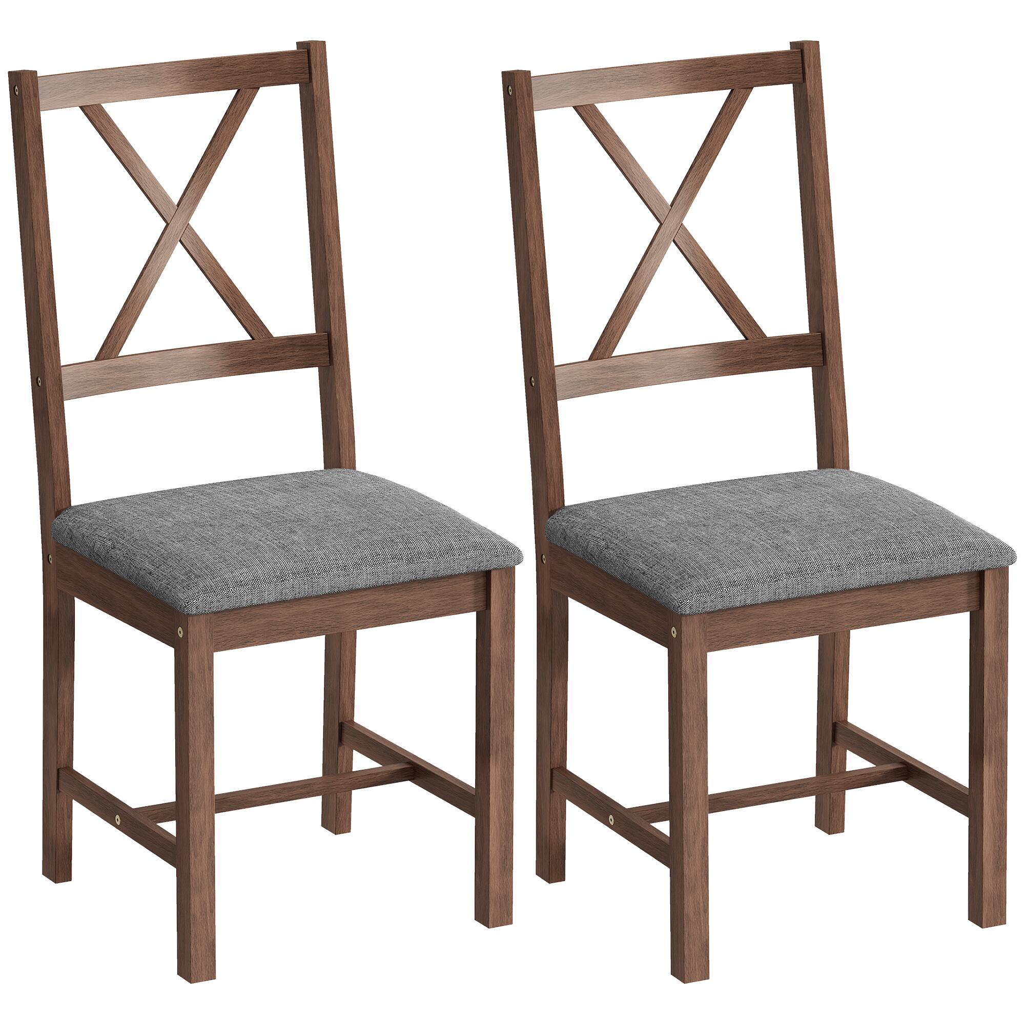 Alt View 1. Homcom - of 2 Dining Chairs - Gray.