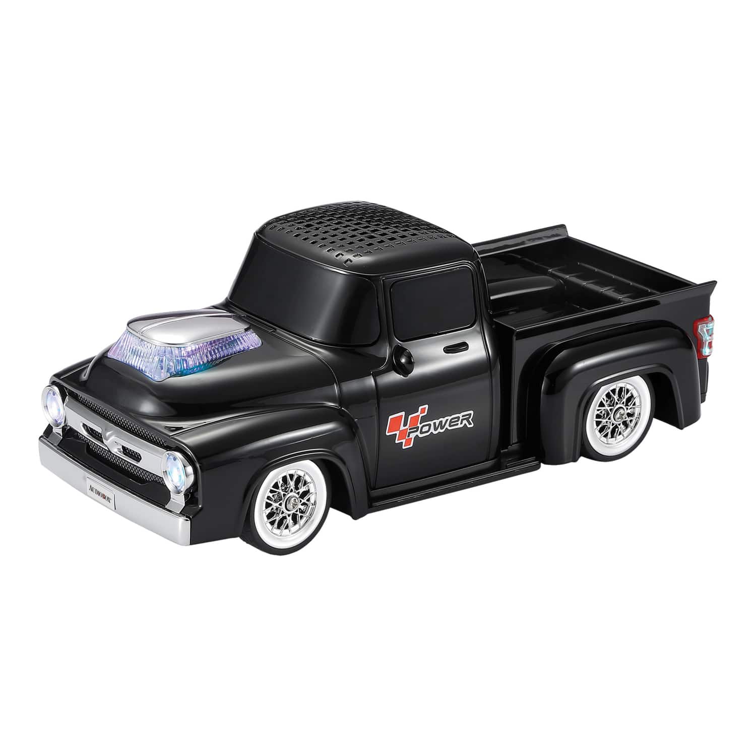 AudioBox - SoundRides TRK-5600BT Retro Ride Low-Rider Truck Bluetooth Speaker with WaveSync and Lights - Black