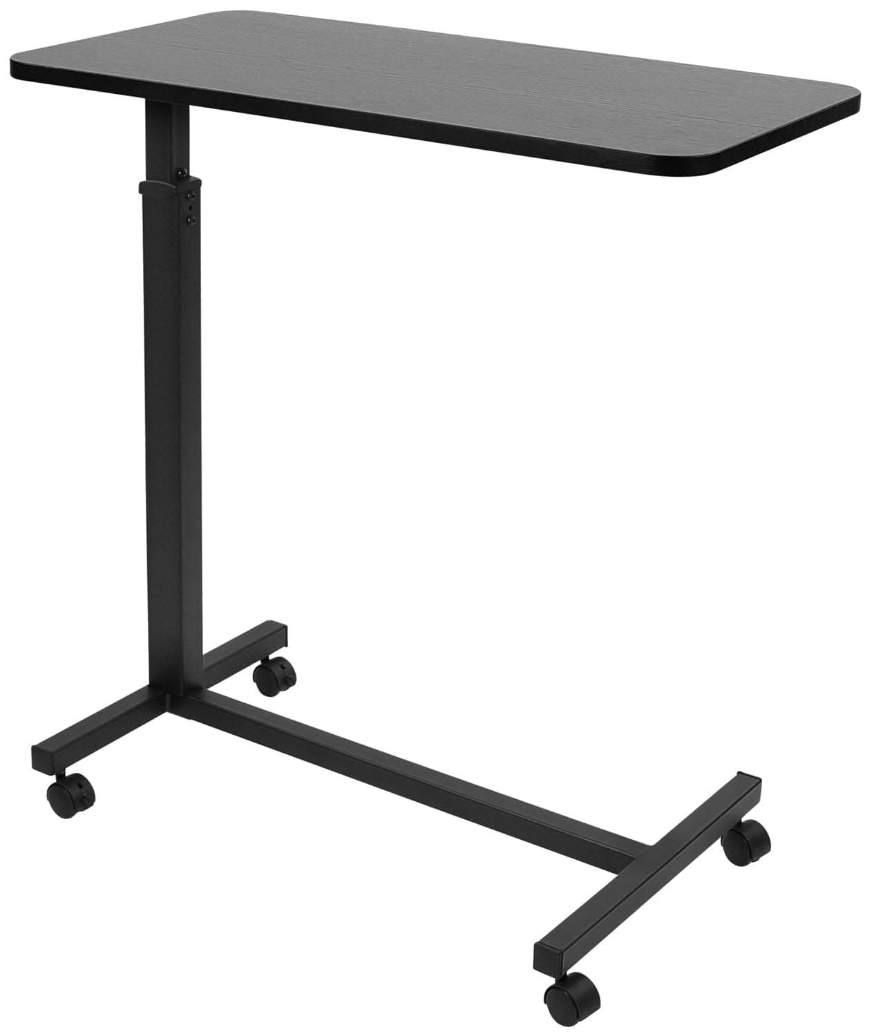 Alt View 4. Mount-It! - 30" Rolling Overbed Table Height Adjustable Workstation with Locking Casters - Black.