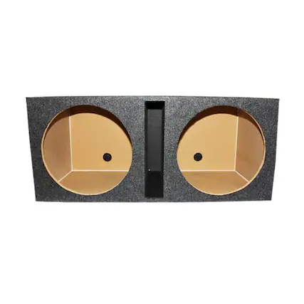 Front. QPower - QPower QBASS Dual 15-Inch Vented MDF Subwoofer Sub Box Enclosure - Charcoal Gray.