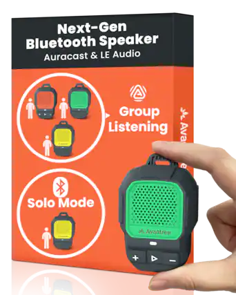 Next-Gen Bluetooth Speaker
Auracast & LE Audio
Group Listening
Solo Mode
Avantree