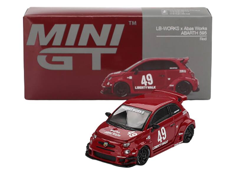 MINI GT

LB-WORKS x Abas Works  
ABARTH 595  
Red

49  
LIBERTY WALK

LB-WORKS  
JDM Style  
49  
LIBERTY WALK