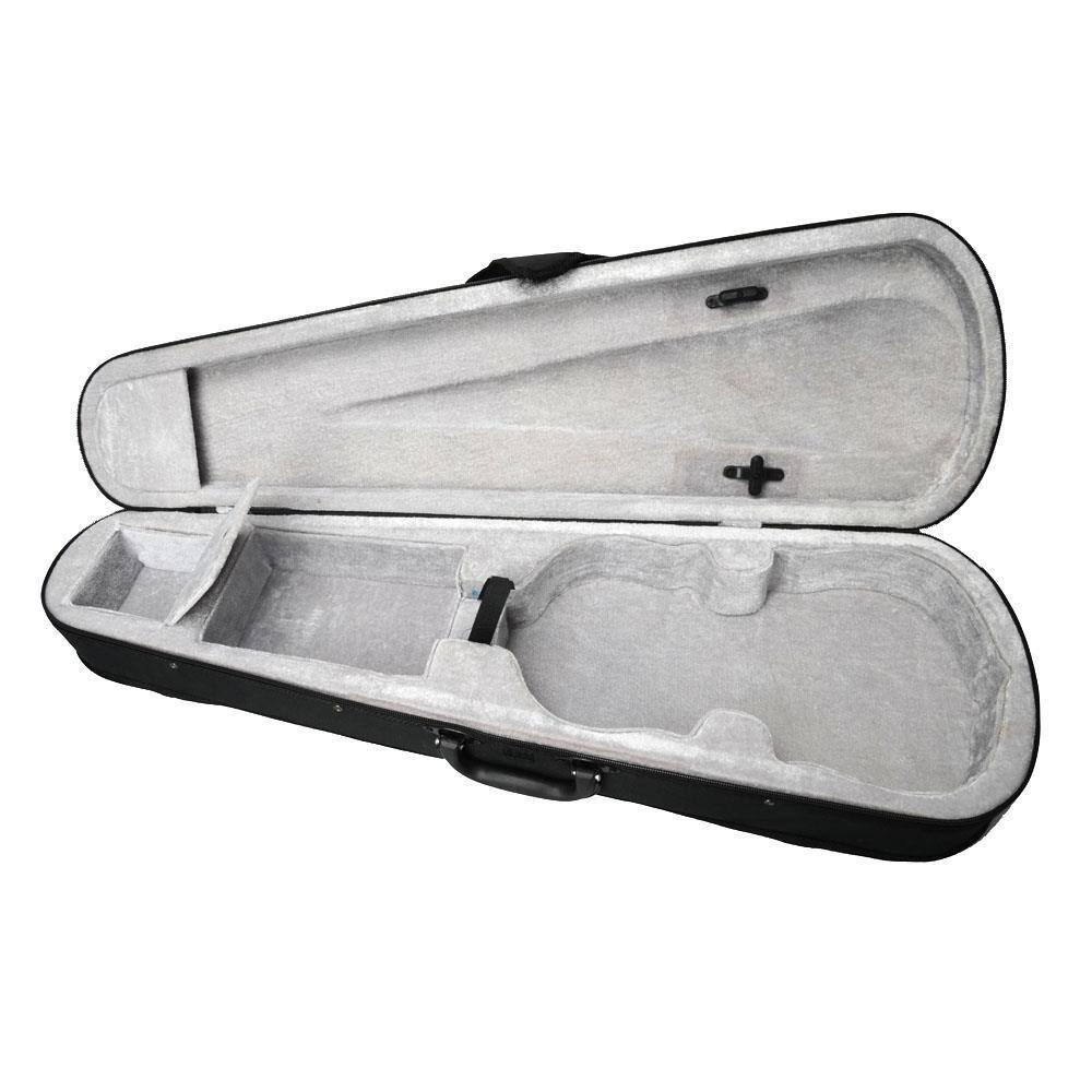 Angle. Winado - Silver Gray Inside 4/4 Full Size Acoustic Violin Case Lightweight Portable Travel Carrying Bag, with Plush Lining.