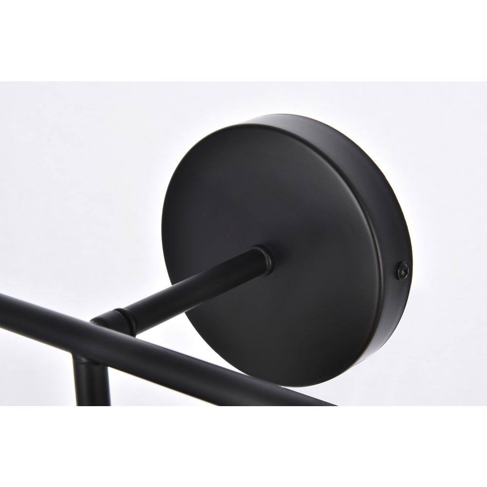 Back. Living District - Hanson 3 lights bath sconce in black with frosted shade - Black And Frosted Shade.
