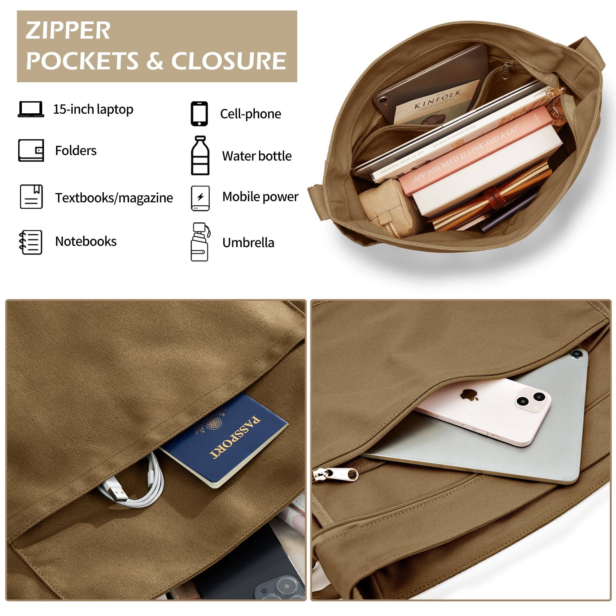 ZIPPER POCKETS & CLOSURE

- 15-inch laptop
- Folders
- Textbooks/magazine
- Notebooks
- Cell-phone
- Water bottle
- Mobile power
- Umbrella

PASSPORT