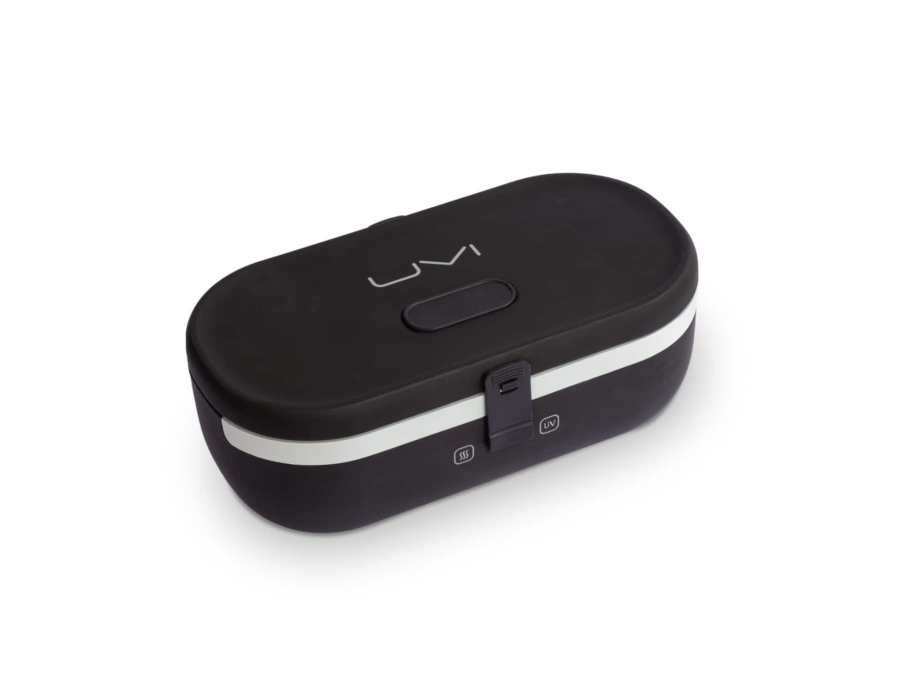 UVI - Portable Self-Heating Lunch Box with UV Sanitizer (BPA-Free, Food-Safe, Heat-Resistant) - Charcoal