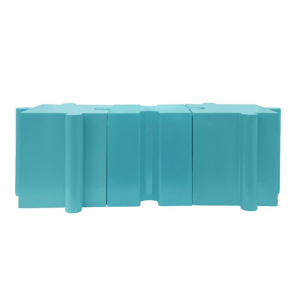 Alt View 10. Loheer - Loheer Modular Side Table Puzzle Art Outdoor Table Light Blue - Light Blue.