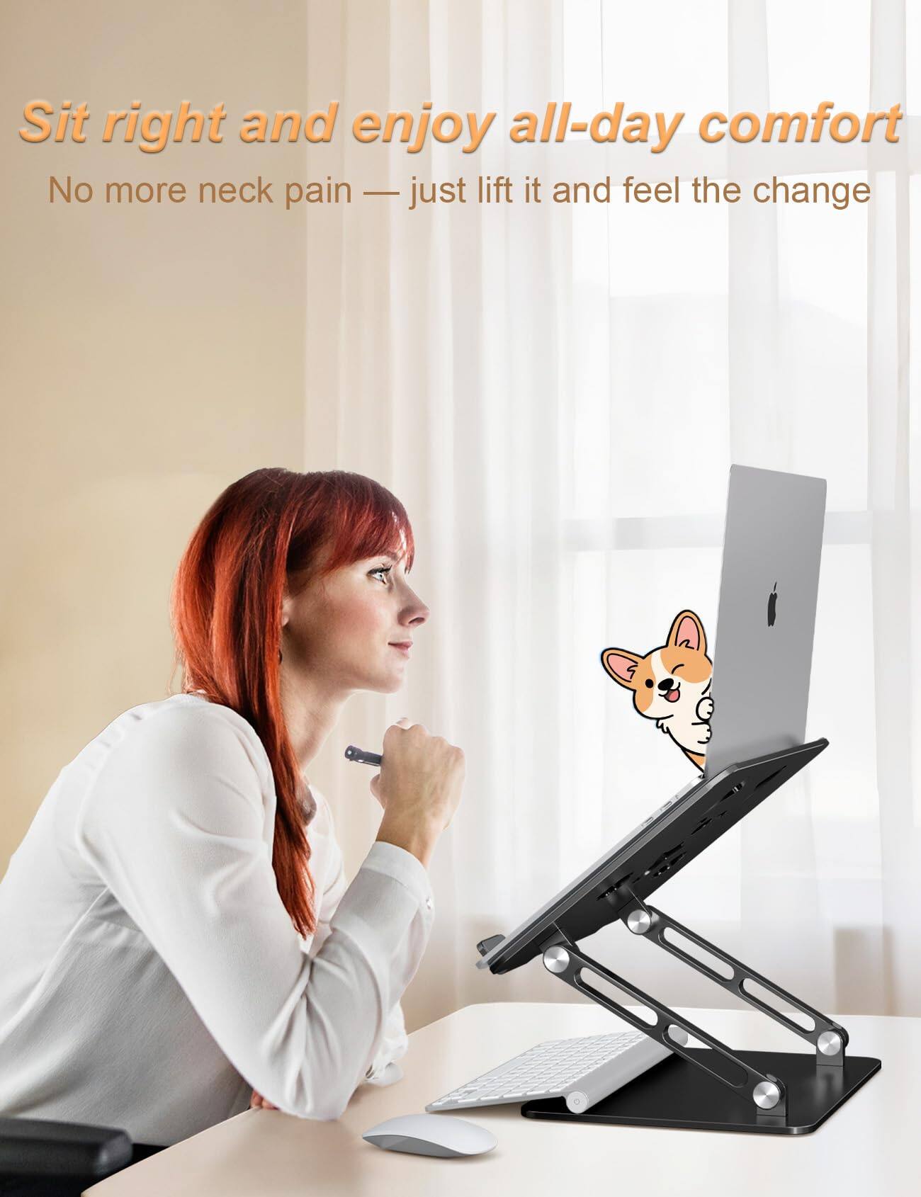 Sit right and enjoy all-day comfort  
No more neck pain — just lift it and feel the change