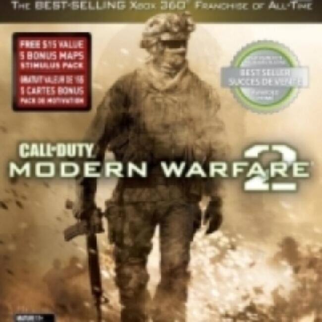 The Best-Selling Xbox 360 Franchise of All-Time

Free $15 Value
5 Bonus Maps
Stimulus Pack
Inclusif Valeur de $15
1 Carte Bonus
Pack de Motivation

Call of Duty Modern Warfare 2

Best Seller
Succès de Vente - M (Mature 17+)