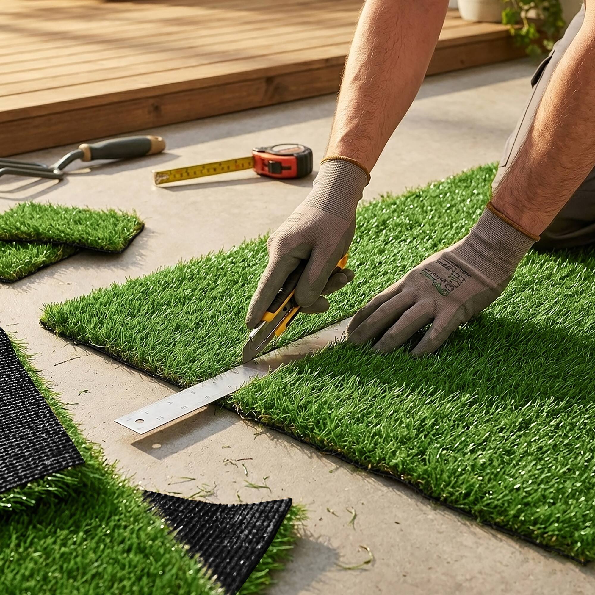 Alt View 6. Bliss Outdoors - Bliss Artificial Grass Runner Rug, Indoor/Outdoor Easy Clean Turf Mat - 3' x 10' - green.