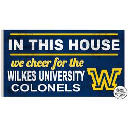 Jardine - Wilkes Colonels 11'' x 20'' Indoor/Outdoor In This House Sign - Navy