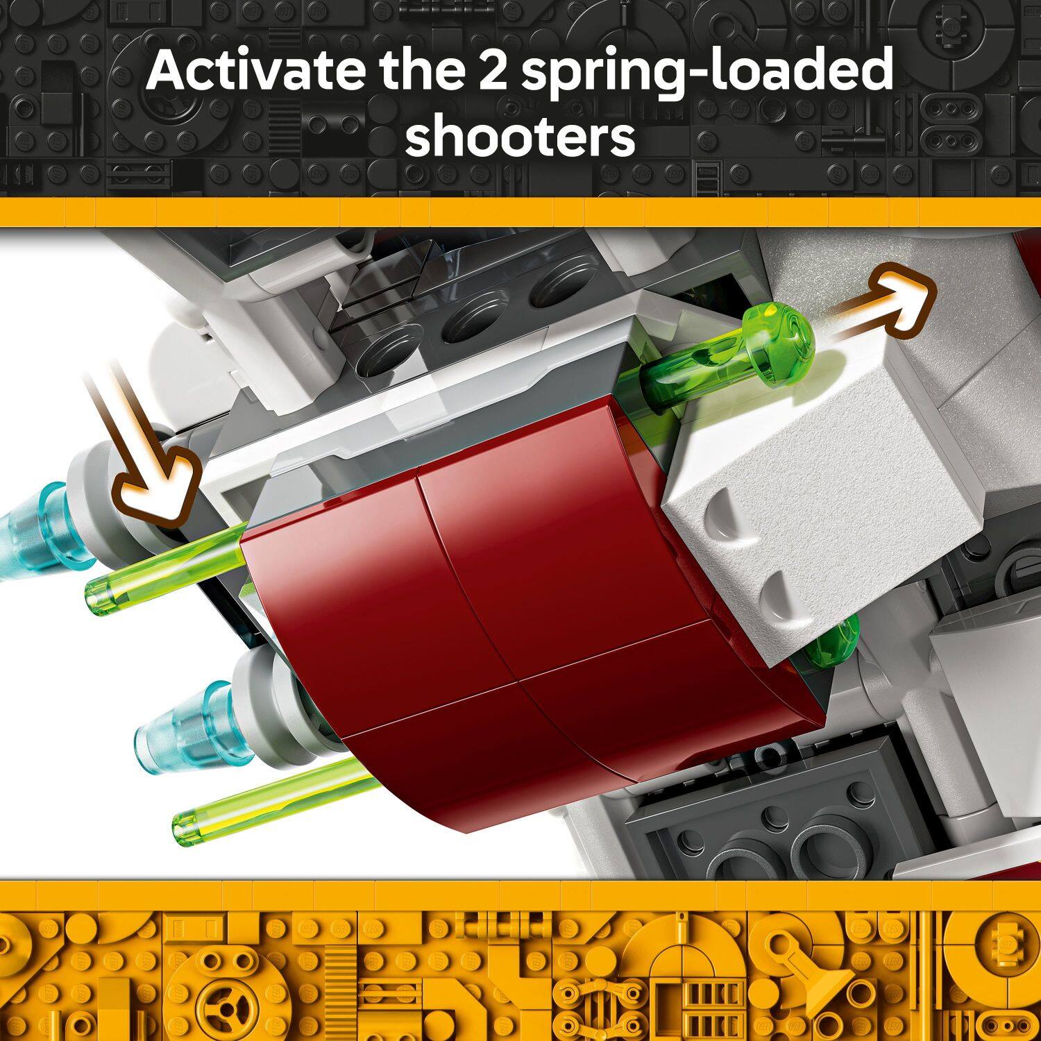 Activate the two spring-loaded shooters.