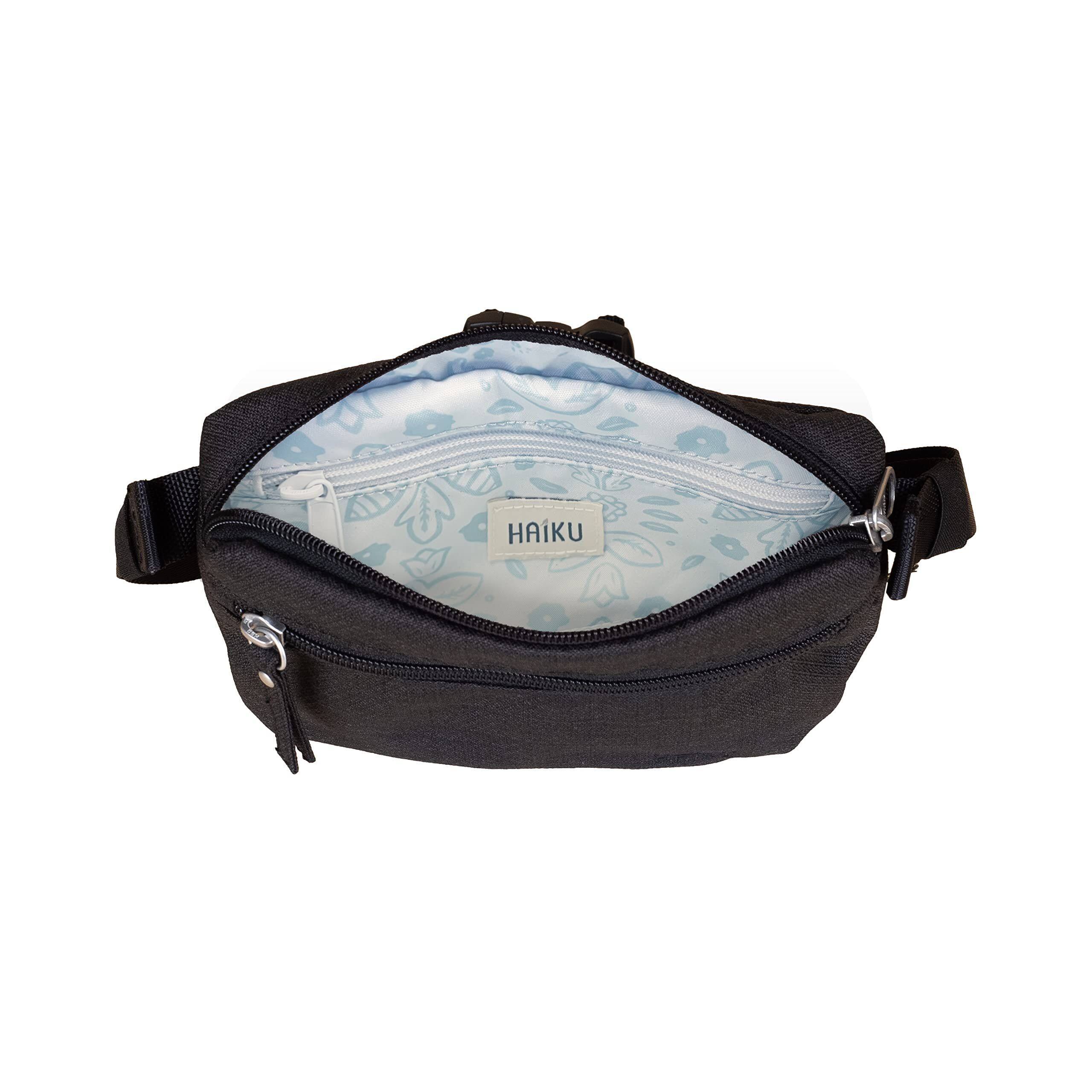 Back. Haiku - Haiku Hopper waistpack or crossbody sling - Black in Bloom.