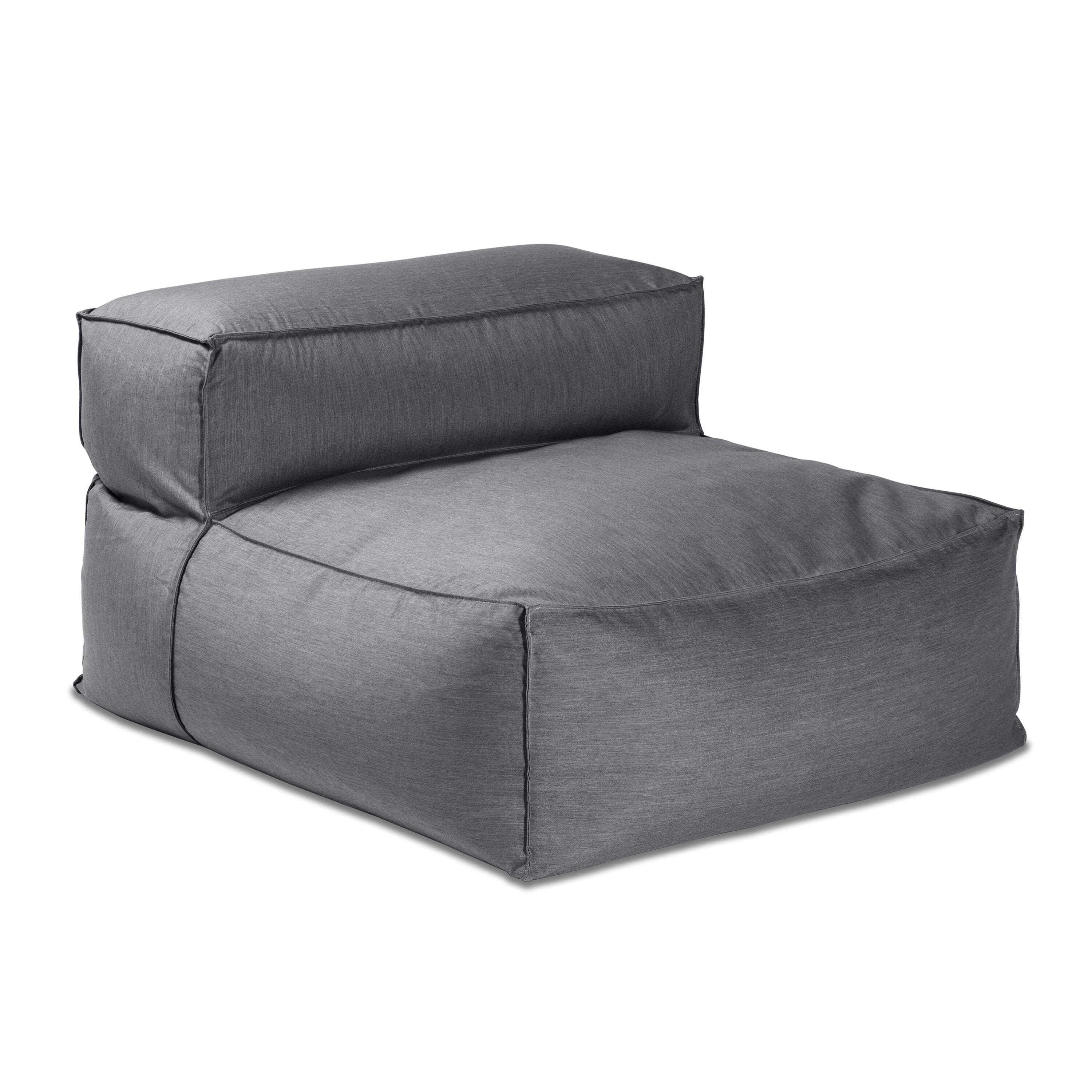 Back. Jaxx - Baya Outdoor Center Seat - Luxurious Oversized European Style Outdoor Soft Seating, Sunbrella Charcoal - Charcoal.