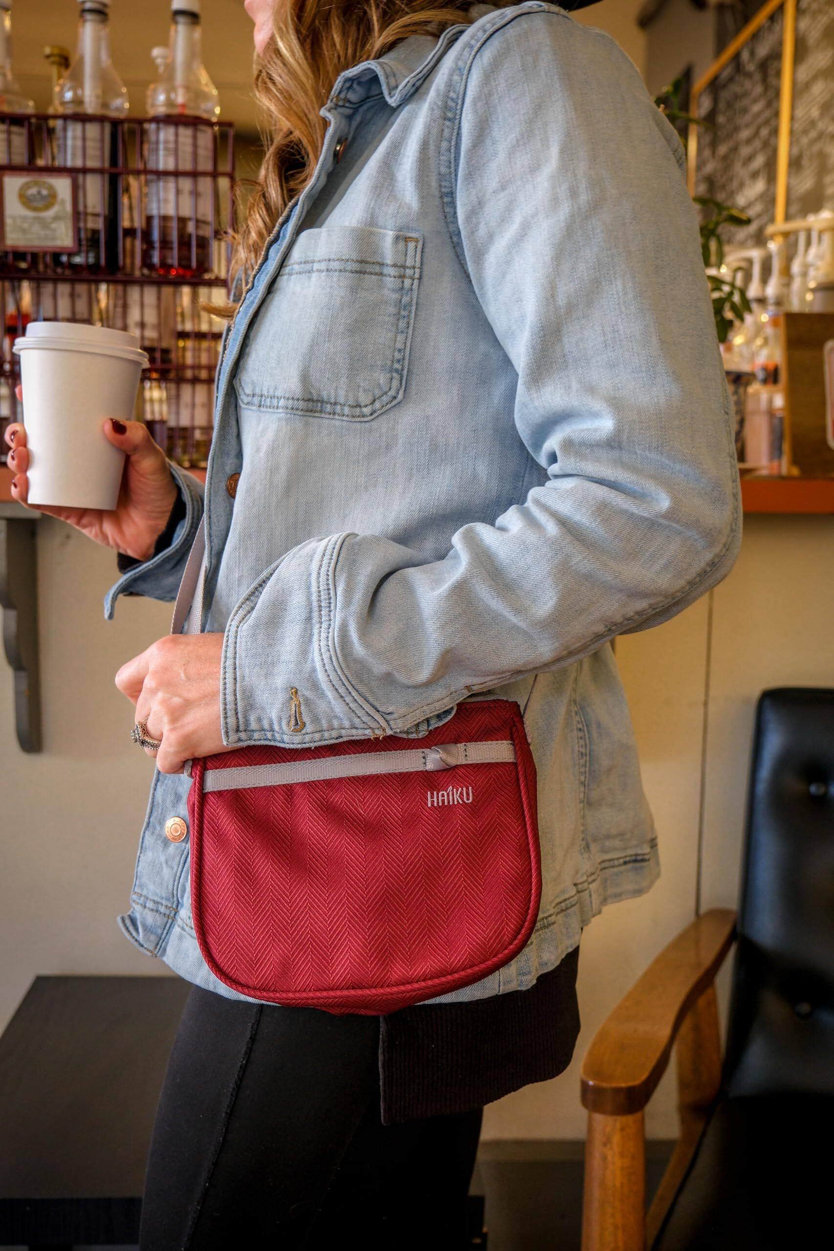 Alt View 1. Haiku - Haiku Lark Crossbody Bag - Rosewood.