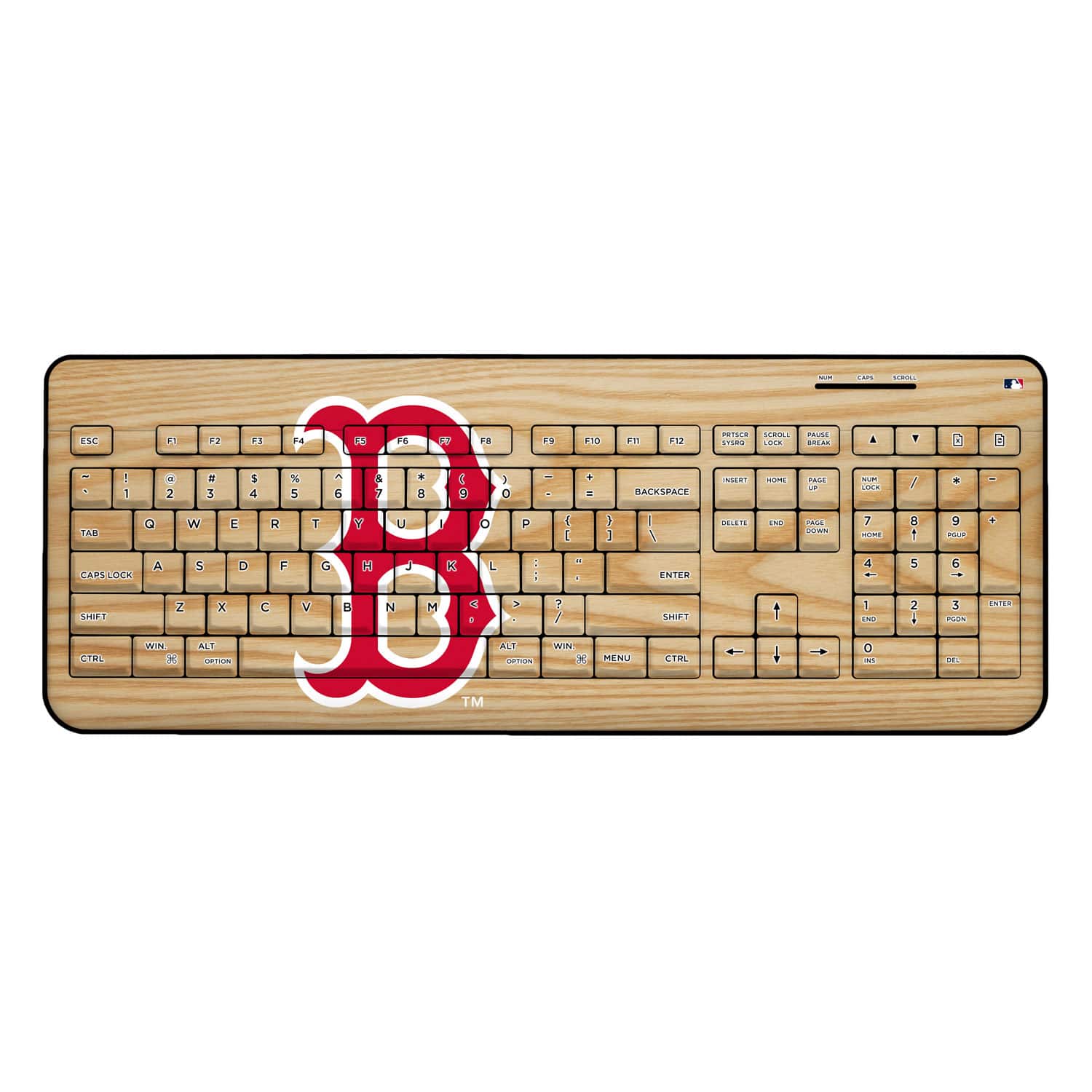 Keyscaper - Wood Print Wireless USB Keyboard - Multicolor