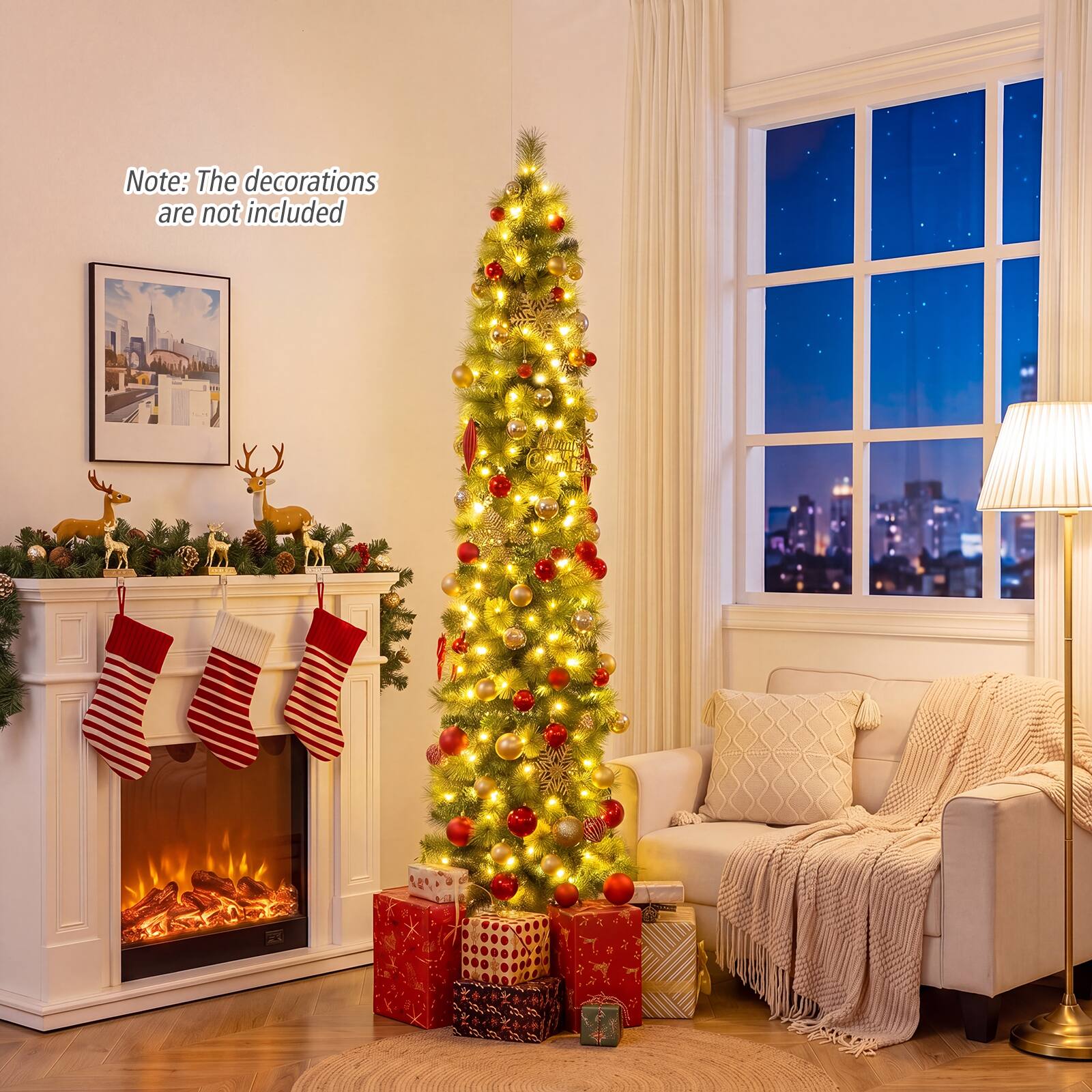 Note: The decorations are not included