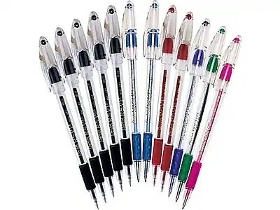 Front. Pentel - R.S.V.P. Ballpoint Pens, Medium Point, Dozen - Assorted Colors.
