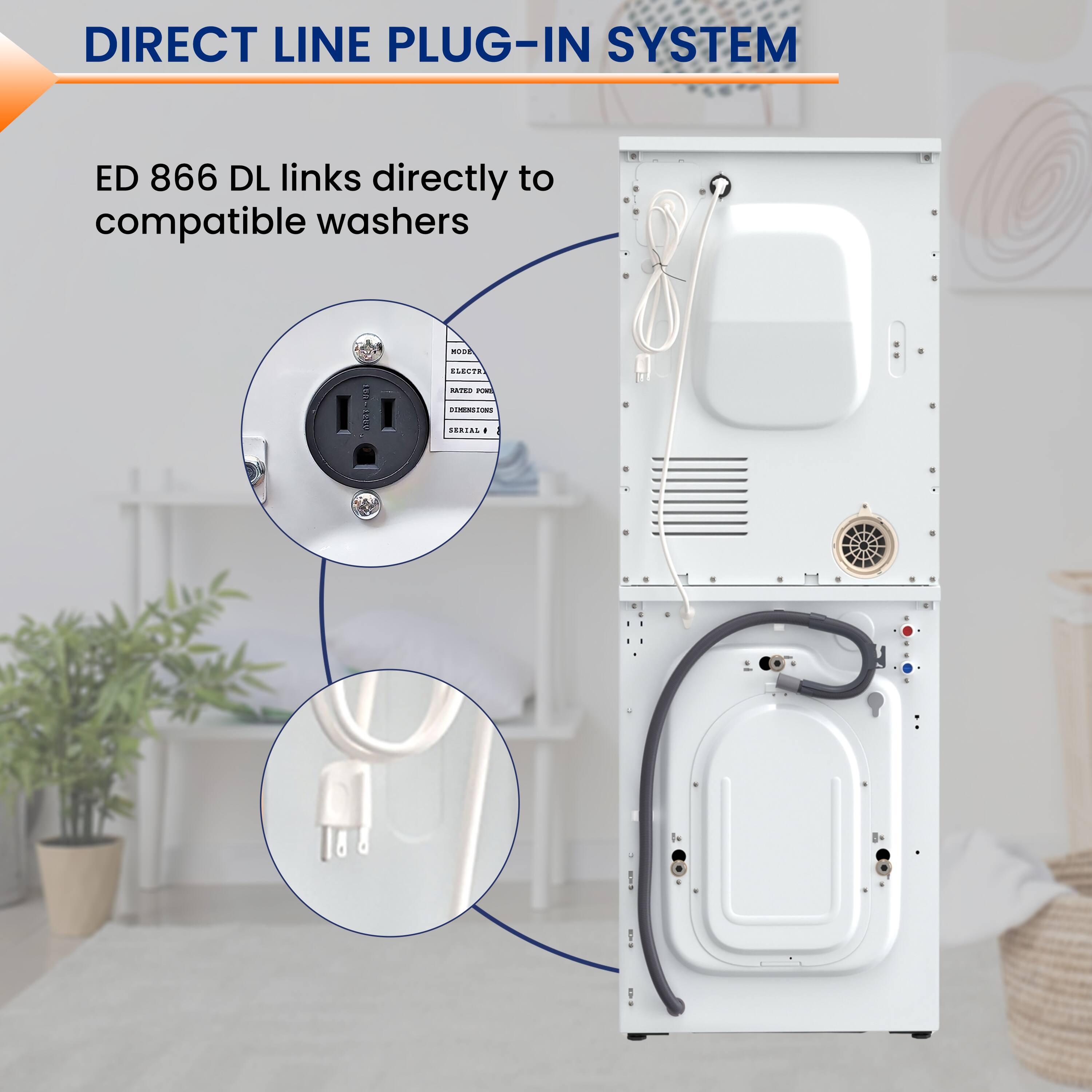 DIRECT LINE PLUG-IN SYSTEM

ED 866 DL links directly to compatible washers