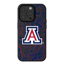 Keyscaper - NCAA - Arizona Wildcats Paisley iPhone Magnetic Bump Case - 15 - Black