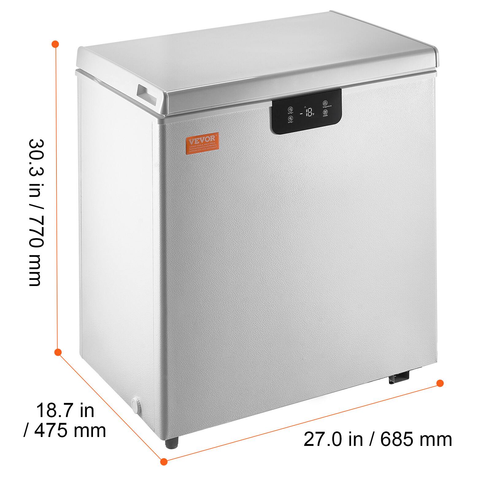 30.3 in / 770 mm  
18.7 in / 475 mm  
27.0 in / 685 mm