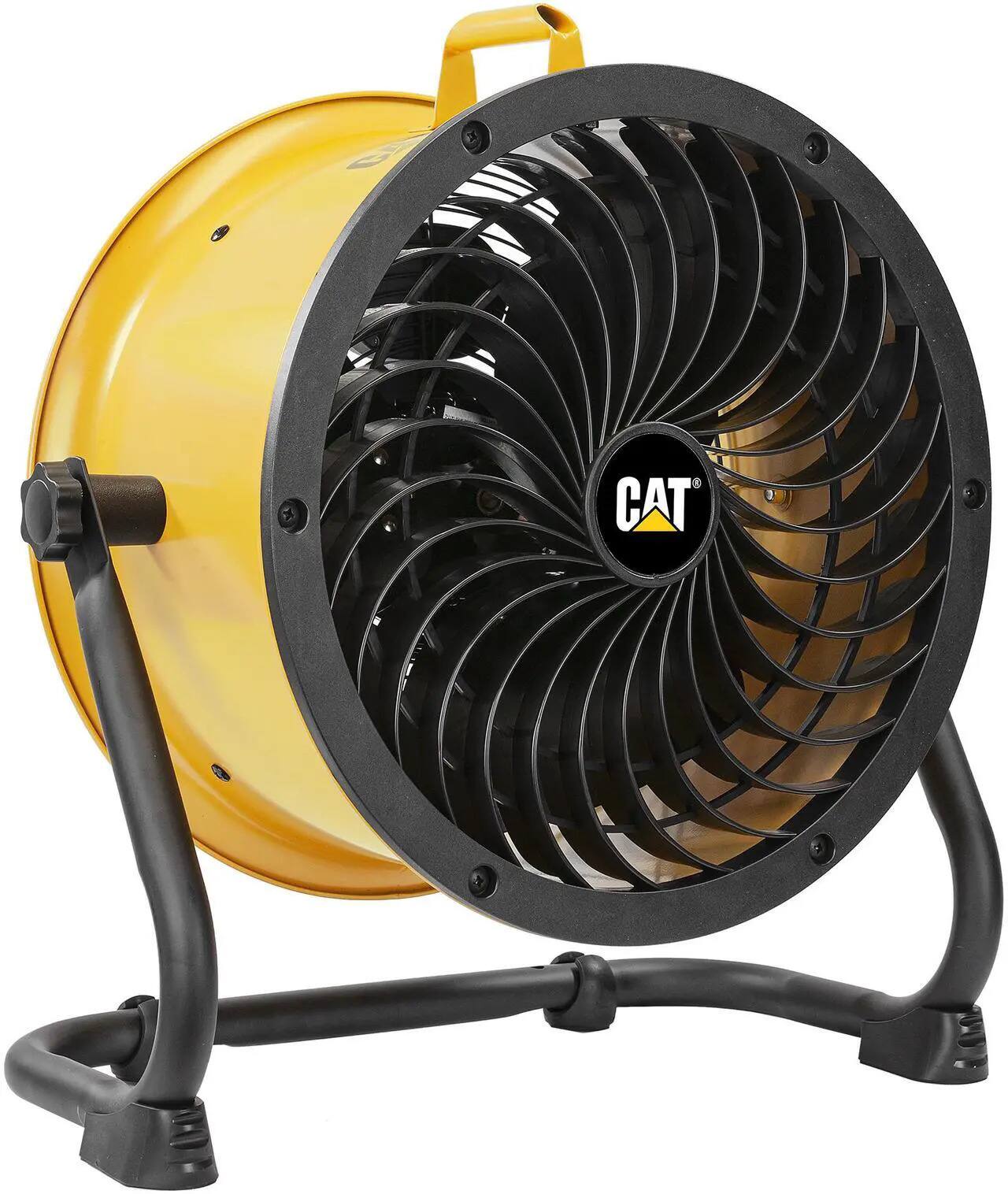 Alt View 5. Caterpillar - Caterpillar® 14" High-Velocity Fan (Yellow, 2-in-1): 2,300 CFM, 4-Speed, 360° Adjustable, Dual Ball Bearing.