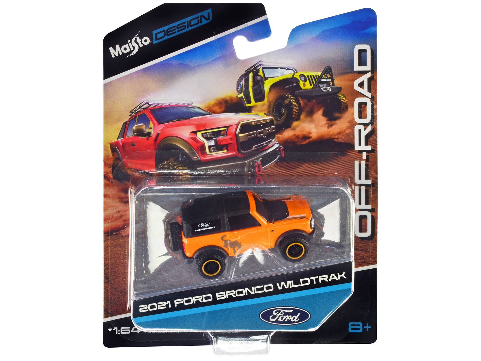 Maisto DESIGN OFF-ROAD 2021 FORD BRONCO WILDT RAK *1:64