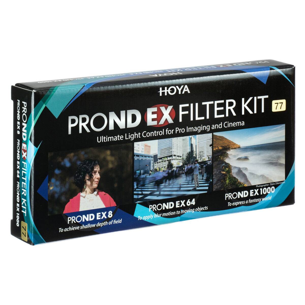 HOYA PROND EX FILTER KIT 77  
Ultimate Light Control for Pro Imaging and Cinema  

PROND EX 8  
To achieve shallow depth of field  

PROND EX 64  
To blur motion to moving objects  

PROND EX 1000  
To express a fantasy world  

Photographer: 1000 Dare Znor
