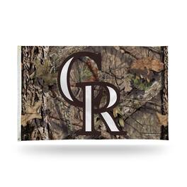Rico Industries - Colorado Rockies Bold Mossy Oak Camo Design 3x5 Indoor/Outdoor Banner Flag - Multi