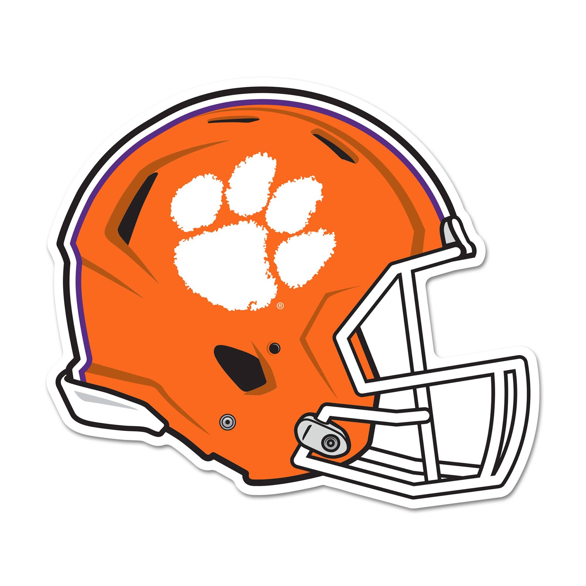 Clemson Tigers 14" Helmet Wood Sign