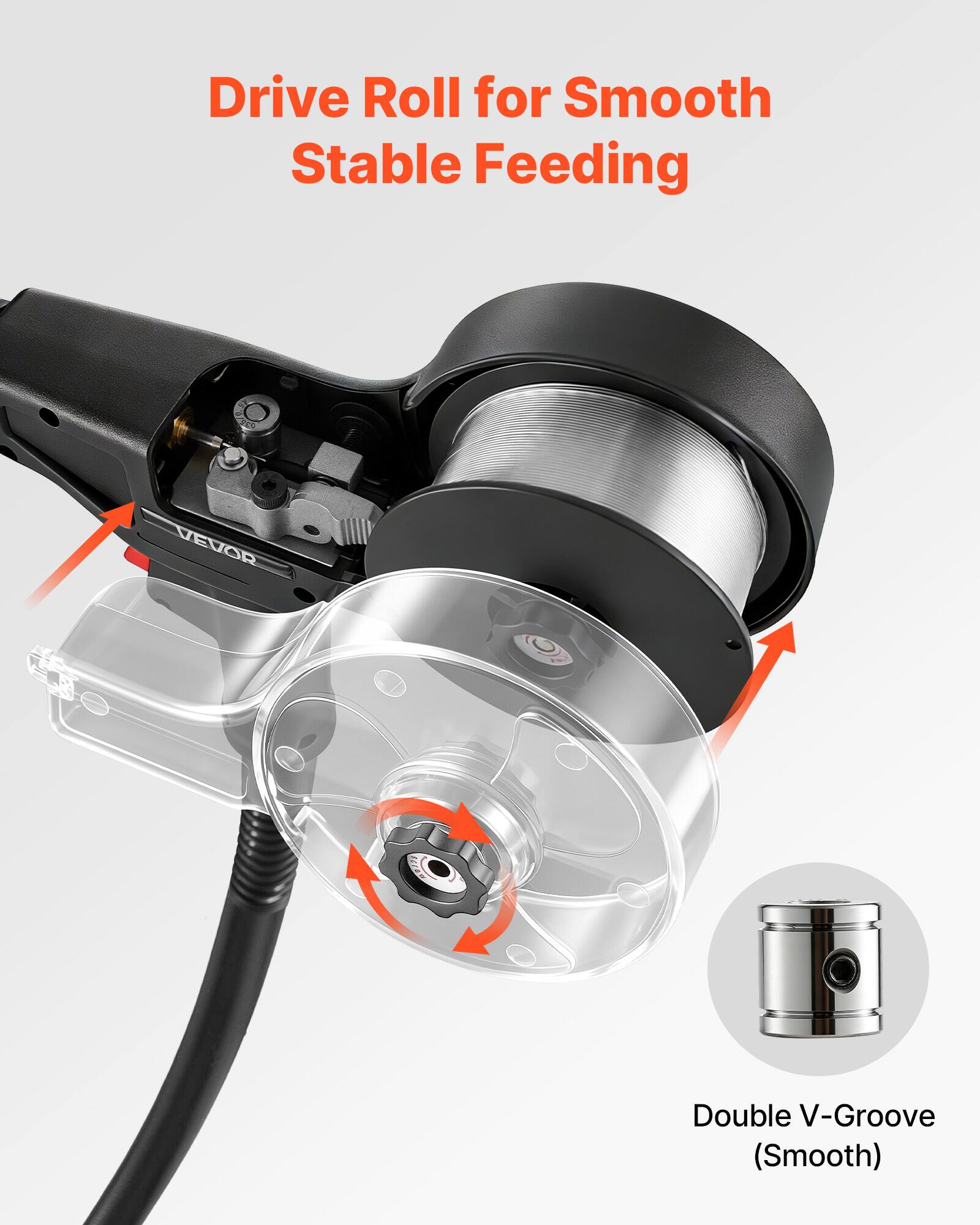 Drive Roll for Smooth Stable Feeding

VEVOR

Double V-Groove (Smooth)
