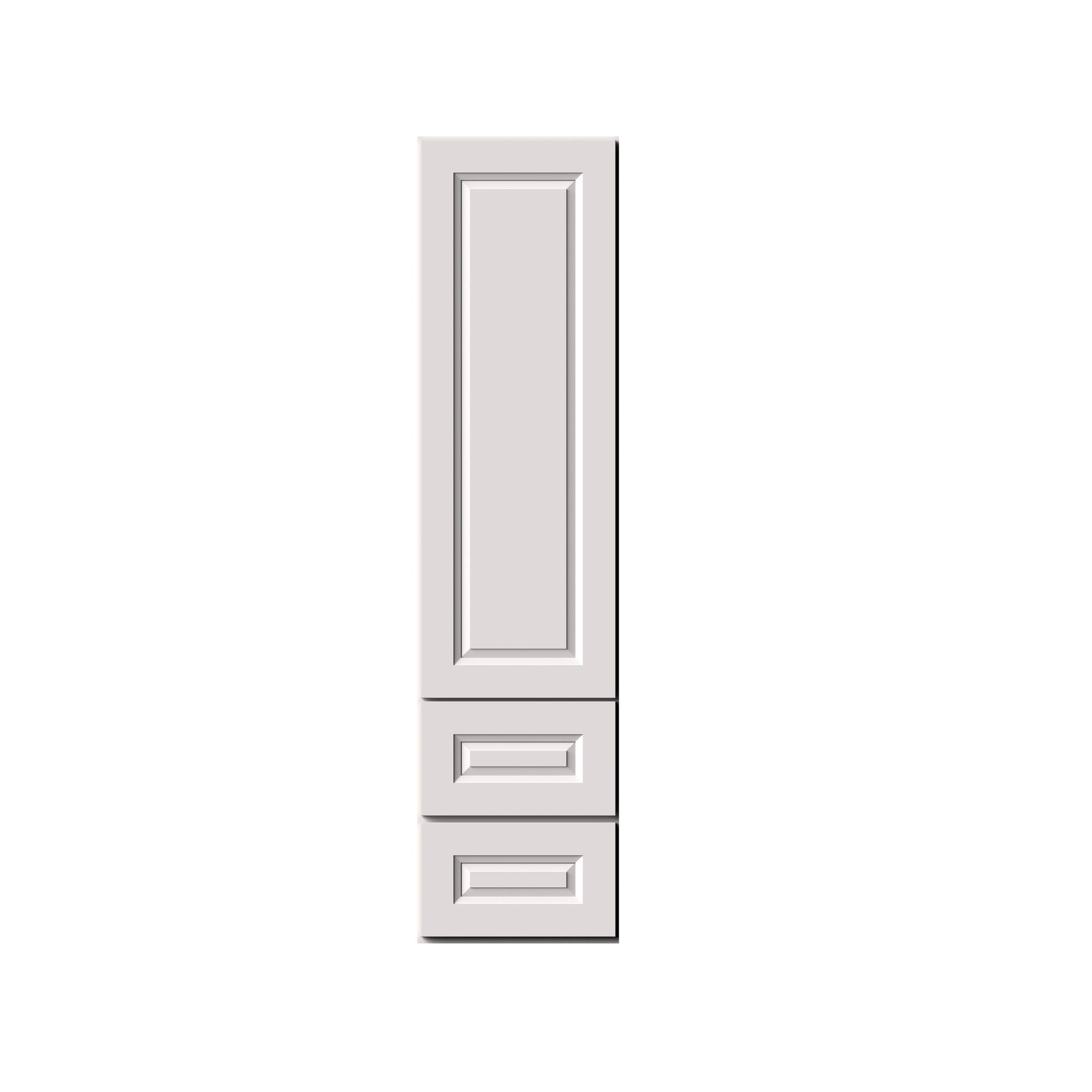 Alt View 1. Boyel Living - 15-in W x 60-in H x 12-in D Shaker Countertop Pantry Cabinet with Soft-Close Storage - Glacier White.